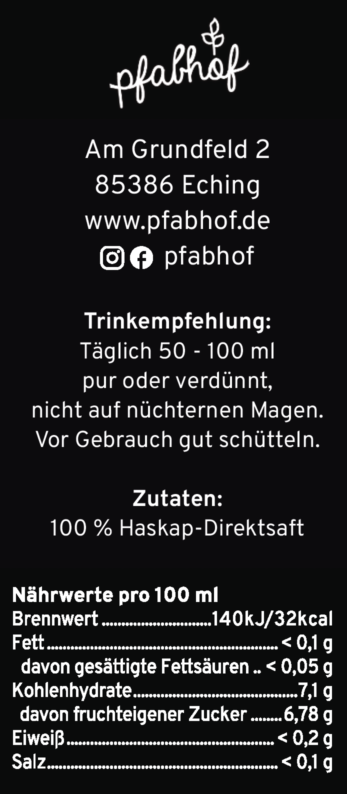 Haskap Direktsaft 0,5l